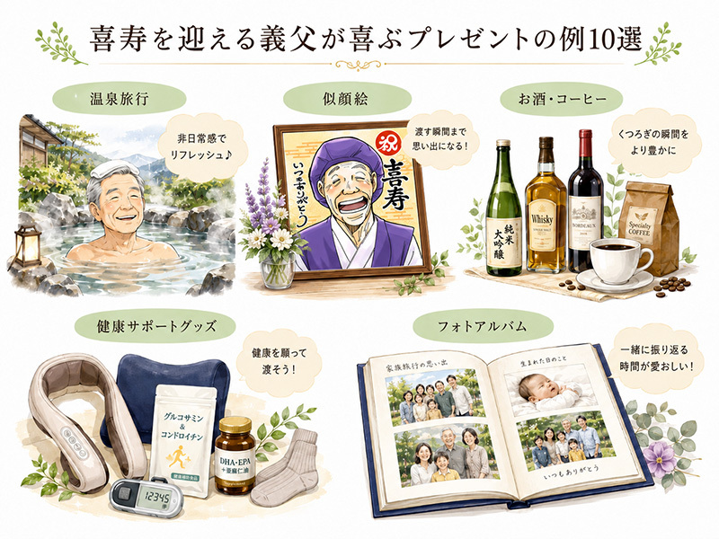 喜寿を迎える義父が喜ぶプレゼントの例10選