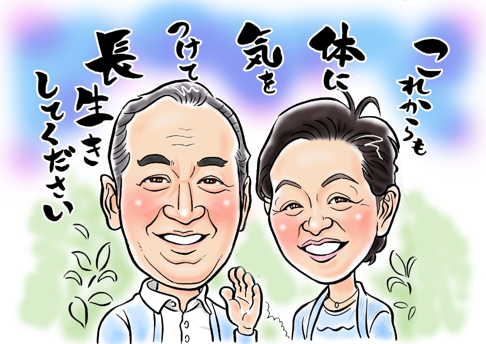SIN送別会の似顔絵