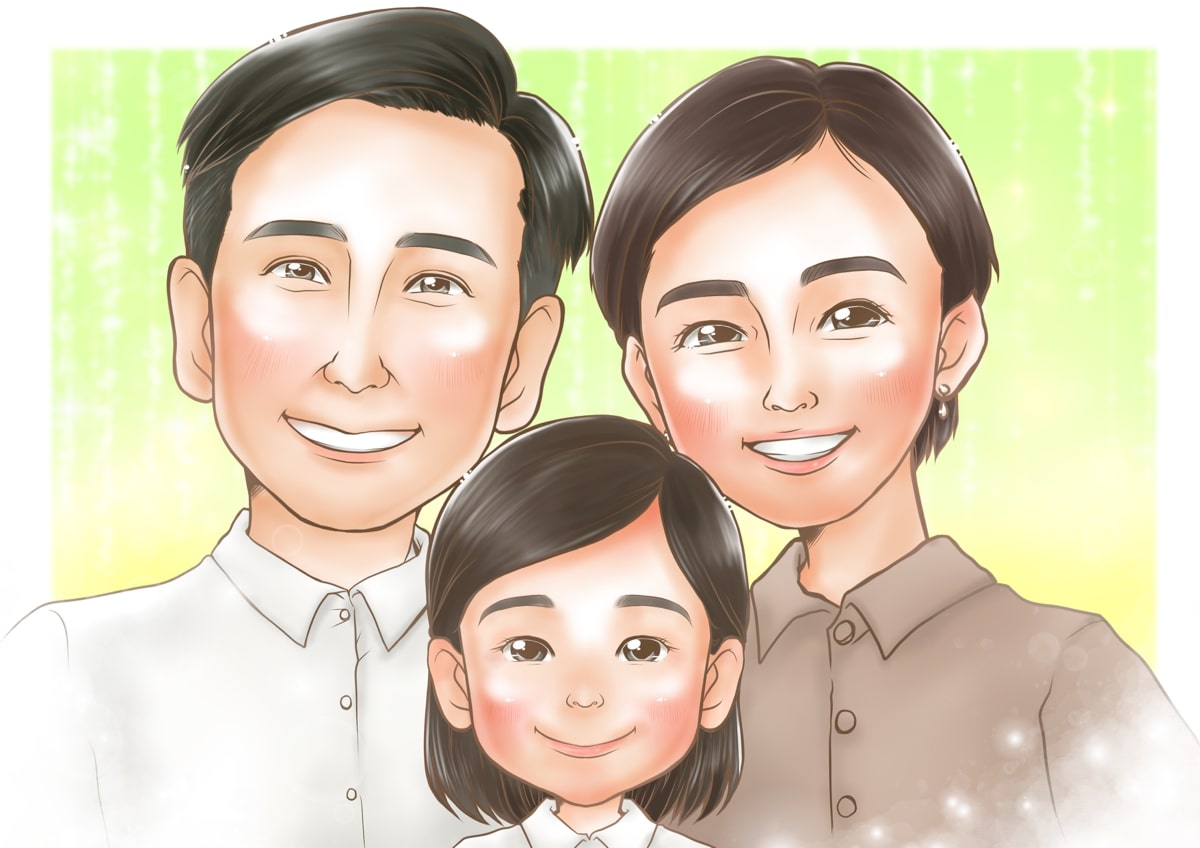 椎名美月の小学校入学祝いの似顔絵