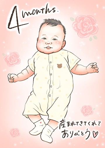ももの似顔絵