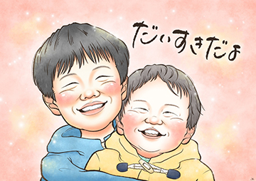 ももの似顔絵