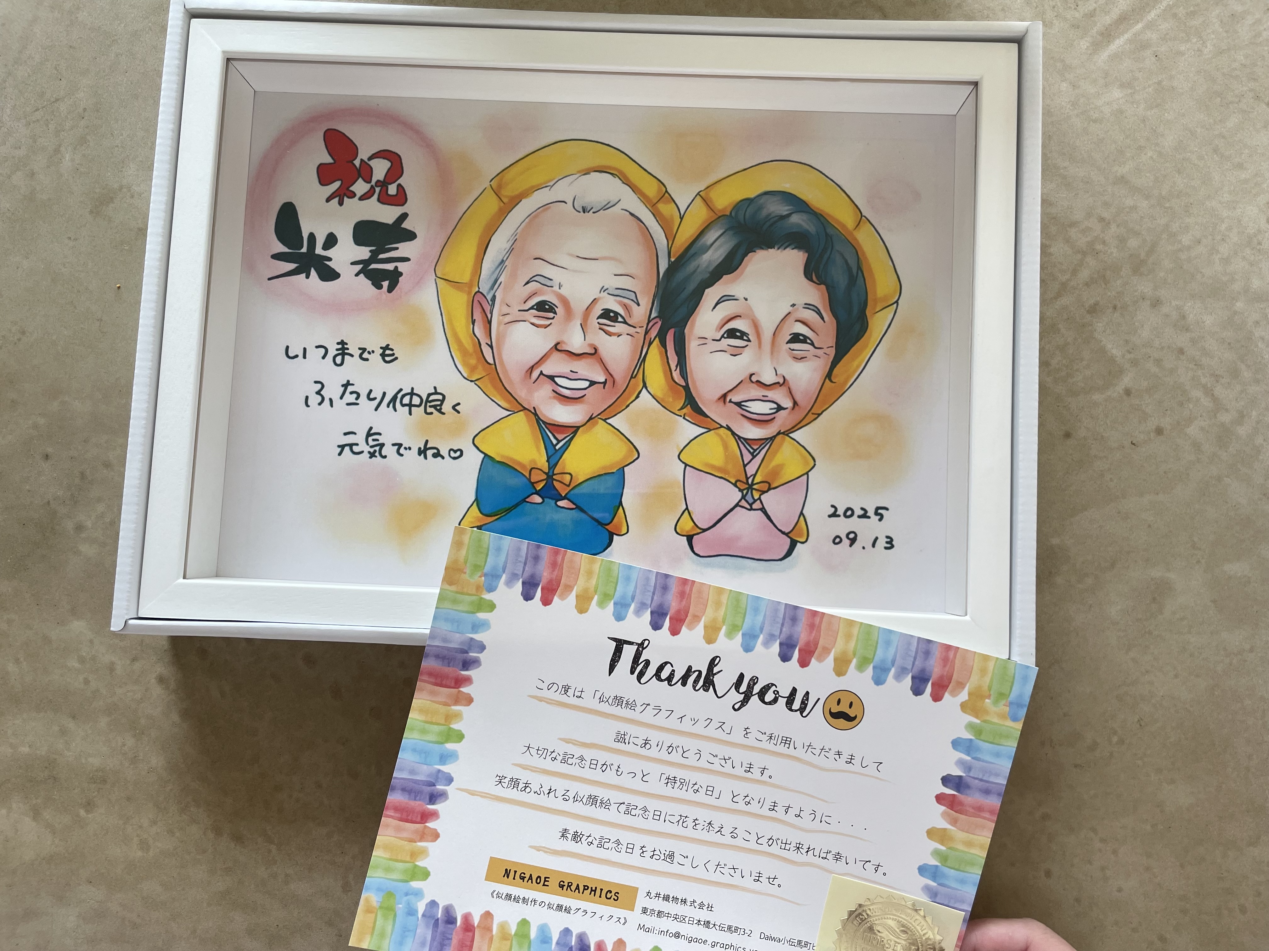 似顔絵作成のお客様の声 | 人気の似顔絵師にネットで似顔絵を